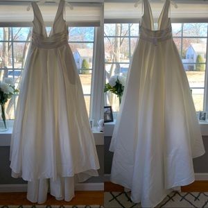 David’s Bridal Satin Ball Gown Dressing Dress